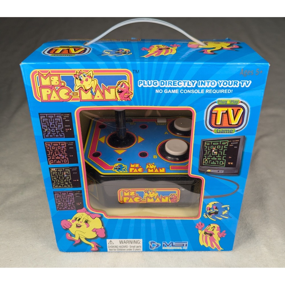 NEW MSI Entertainment Pacman Plug & Play TV Arcade Joystick‎